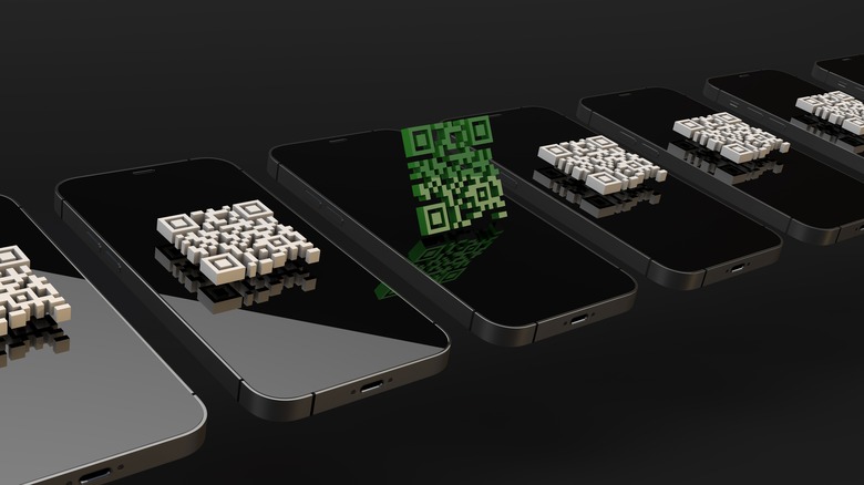 iPhone QR code concept render