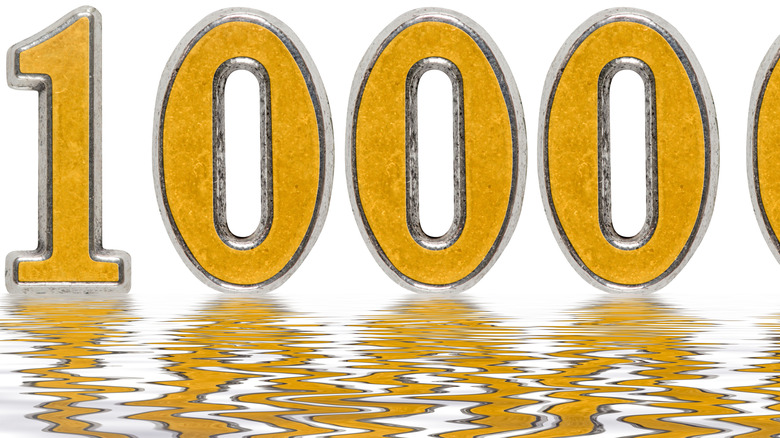 Number one with a bunch of zeroes following it