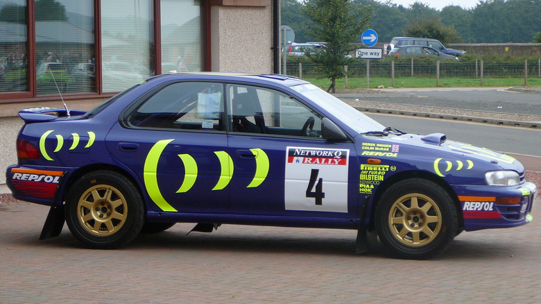 Colin McRae's 1995 World Rally Championship-winning Subaru Impreza.
