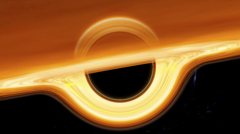 Artistic depiction of a black hole.