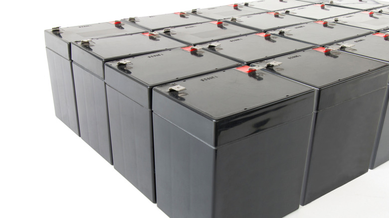 A bundle of gel-based batteries.