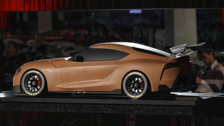 Toyota Supra V8 Supercar scale model on display
