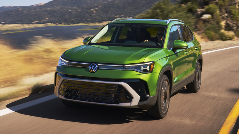 Volkswagen Taos on the road