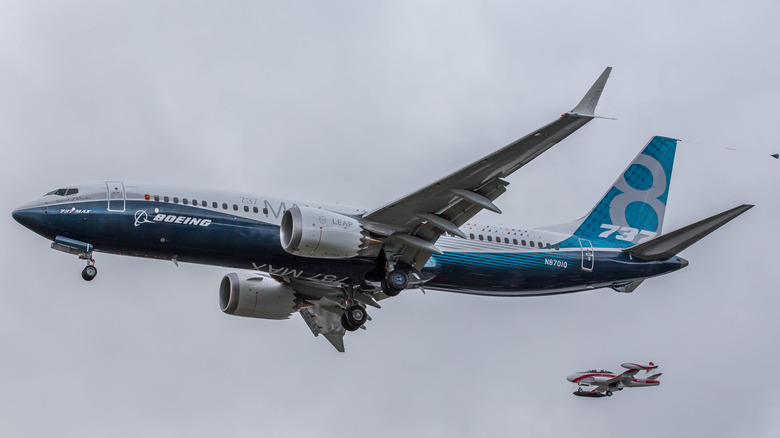 Boeing 737 MAX 8-200 flying