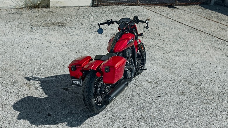 Indian Sport Scout RT parked on pavement
