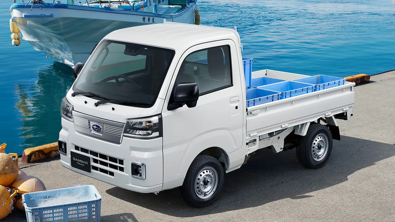 2025 Subaru Sambar rendered by the dockside