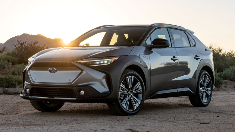 2024 Subaru Solterra in the desert