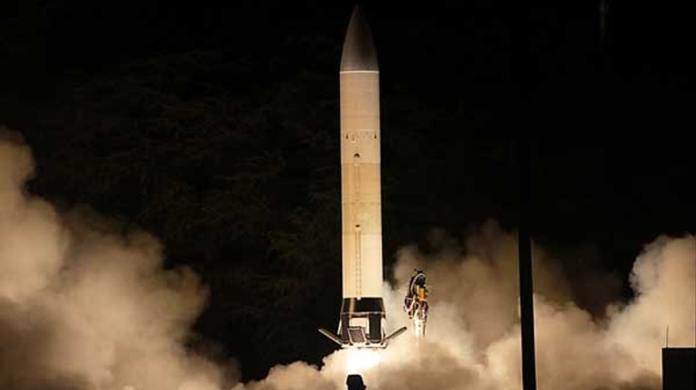 A Conventional Prompt Strike STARS AHW missile test launch