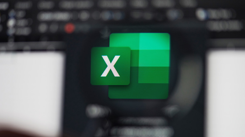 Microsoft Excel logo on laptop