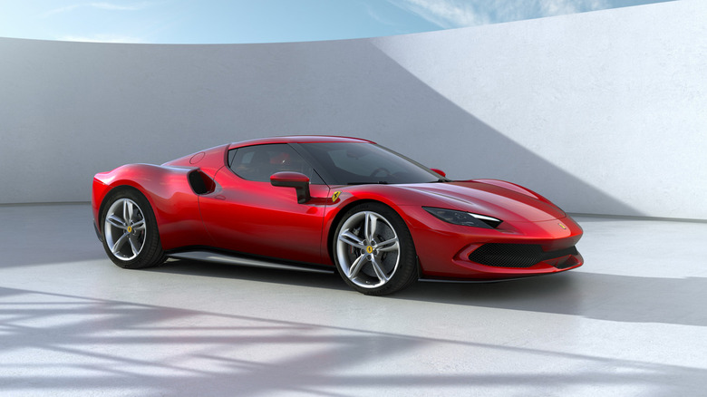 A side on shot of the Ferrari 296 GTB