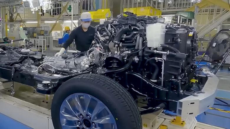 Toyota Land Cruiser assembly line in Japan