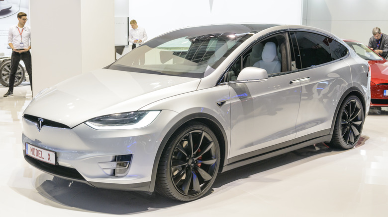 Tesla Model X in showroom