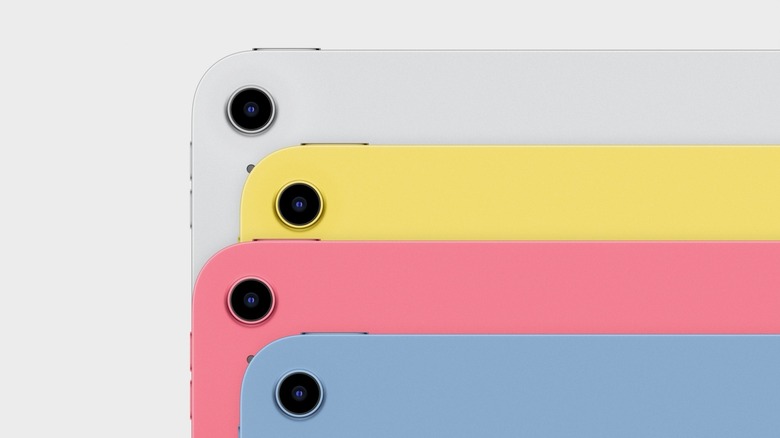 Back view of four iPads