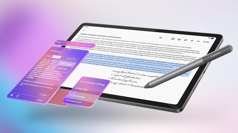 Lenovo Idea Tab with stylus and AI features
