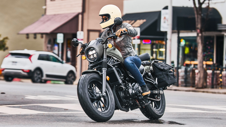 2025 Honda Rebel 300 on the road