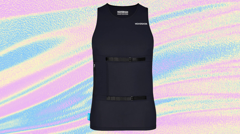 Front view of the Hexoskin smart vest.