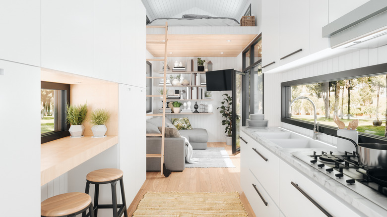 inside of a luxury RV