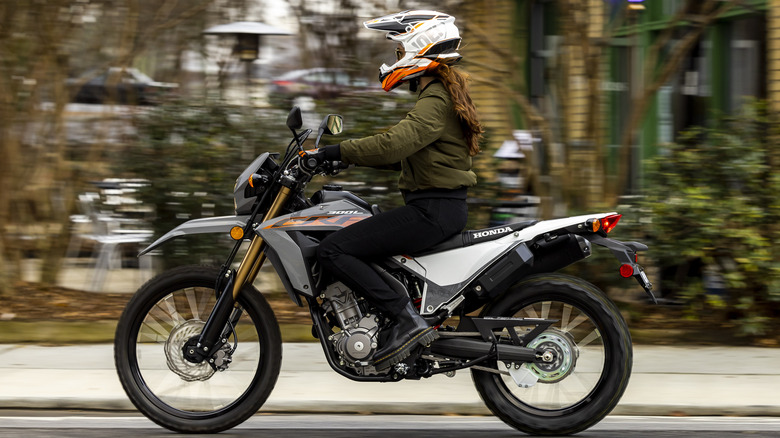 honda crf300ls motorcycle on road