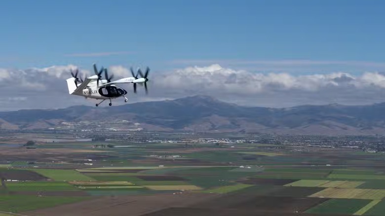 Joby's eVTOL pictured in the sky