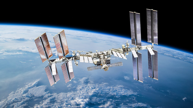 The International Space Station above Earth
