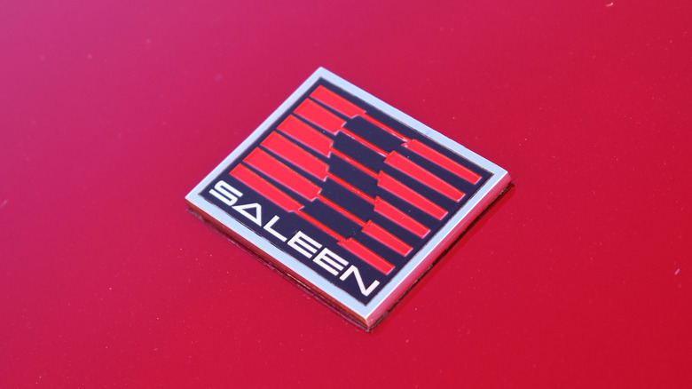 Saleen badge on Ford Mustang