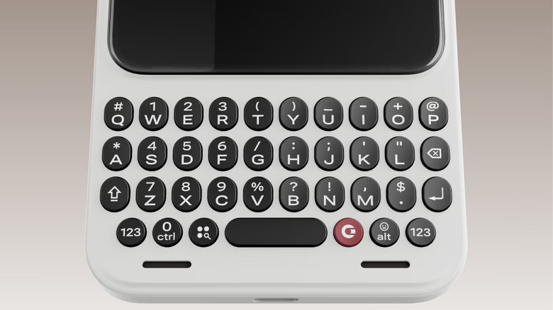 Close up of Clicks Communicator keyboard