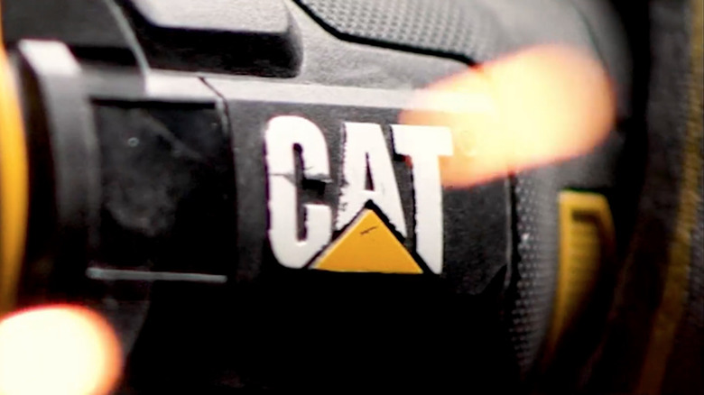 Picture showing Caterpillar logo on a power tool