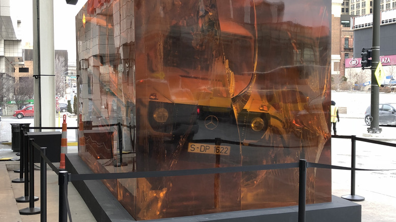 Mercedes-Benz G-Class Amber Cube viewed from front of vehicle.