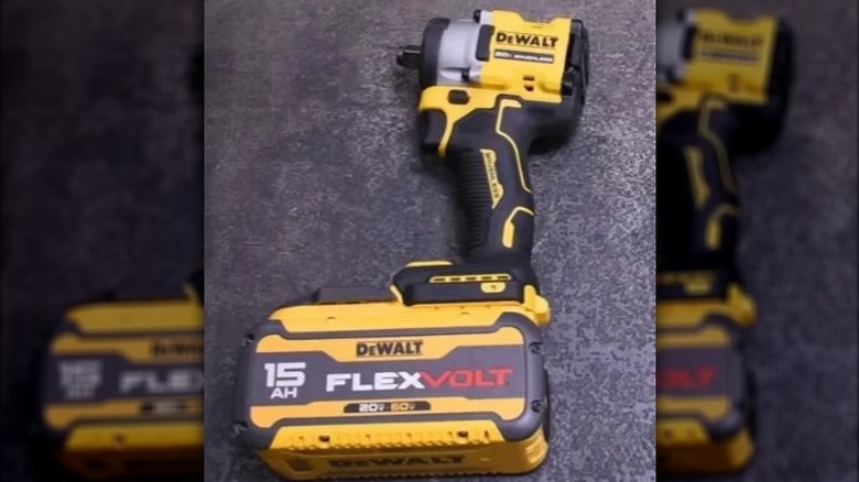 15Ah DeWalt battery on hand tool