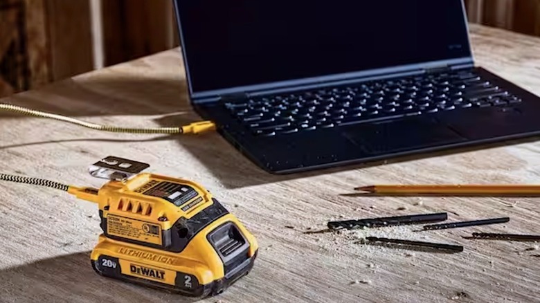 Battery charging off of plugged in DeWalt charger