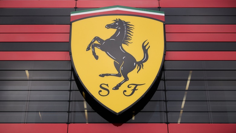 Ferrari's prancing horse logo.