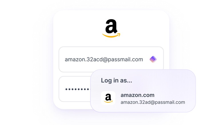 Proton Pass overlay on Amazon login screen