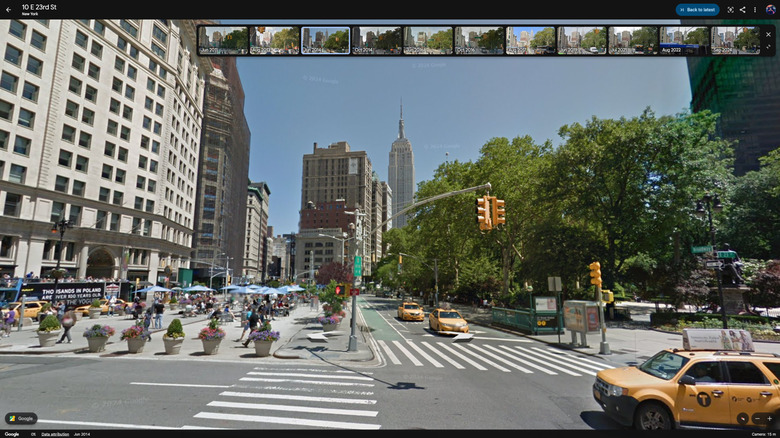 Google Street View of East 23rd Street in Manhattan, New York City in 2014