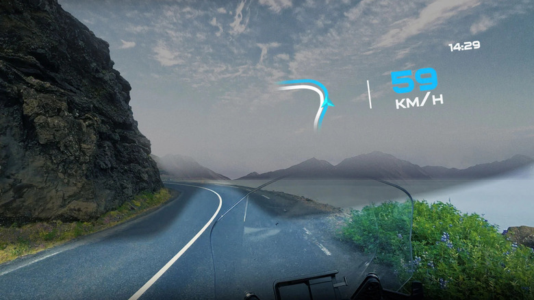 Information being displayed in the GT-Air 3 Smart's Visor