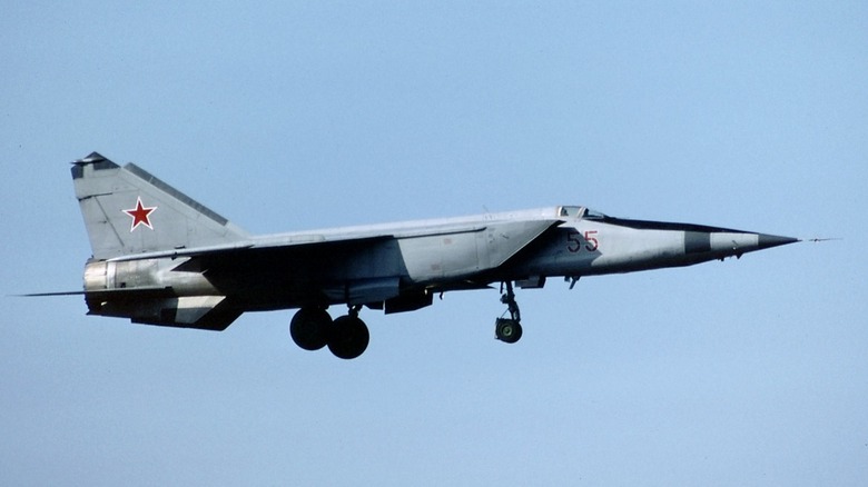 Mikoyan MiG-25 in flight.