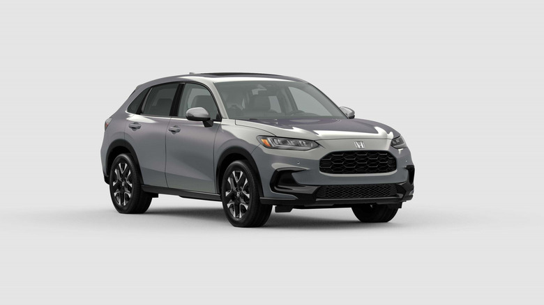 Grey 2026 Honda HR-V  from front right on white background