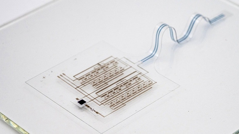 Electronic skin with embedded circuits