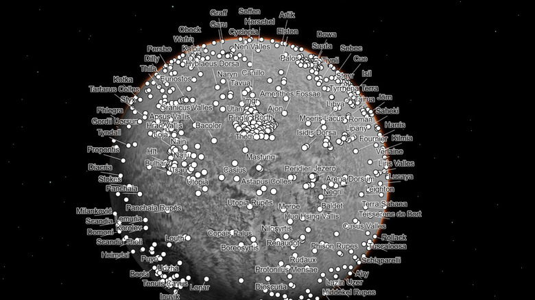 Map of Mars