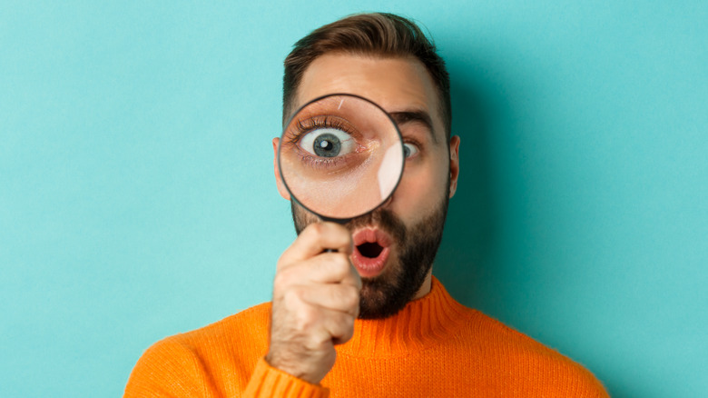 Looking through a magnifying glass