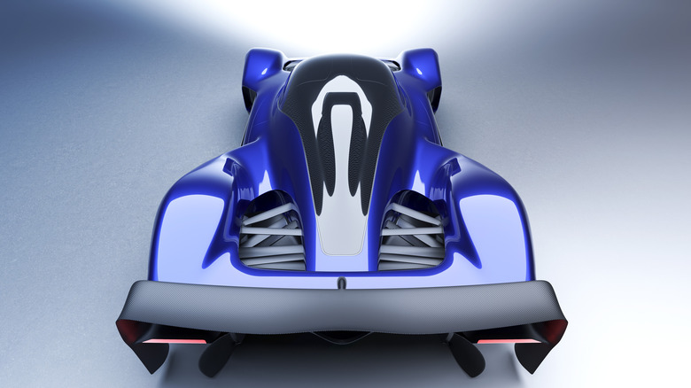 Rear overhead view of Red Bull RB17