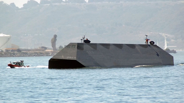 Sea Shadow Stealth ship in San Francisco Bay
