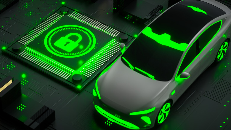 Image depicting graphic for smart car security