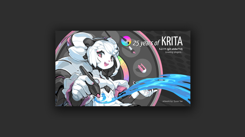 Krita splash screen