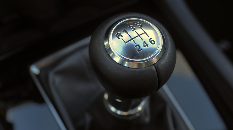 Gear stick close-up
