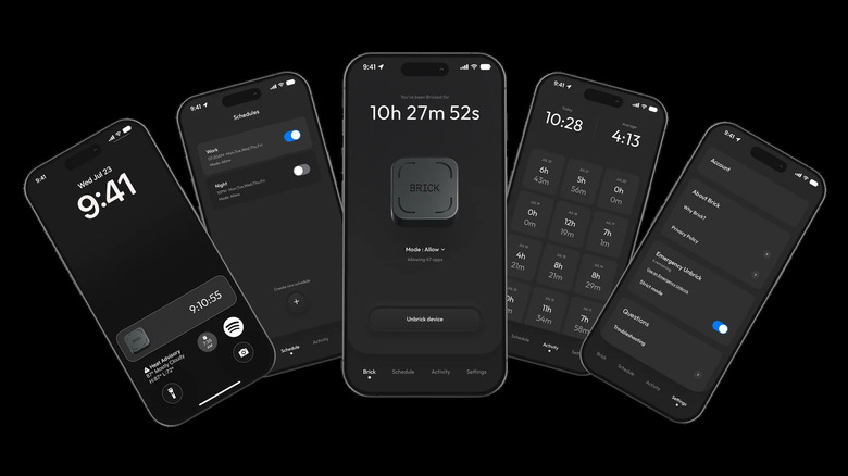 Brick app shown on iOS
