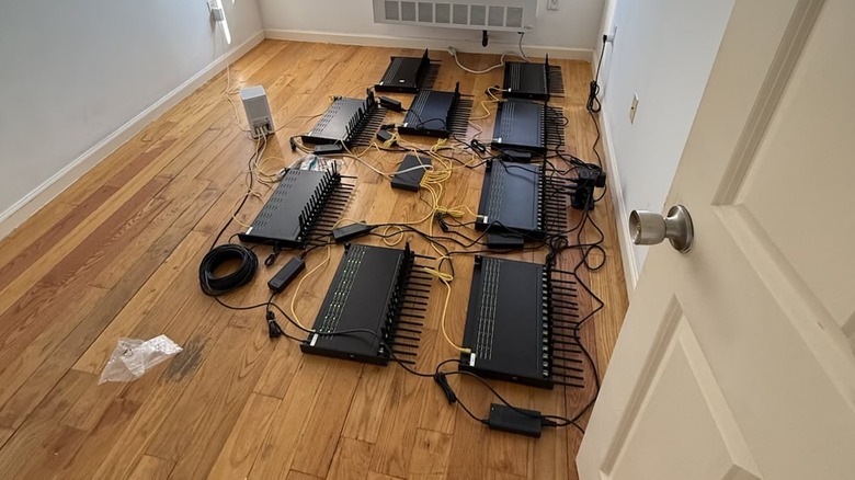 Sim servers used in the scheme seized by the U.S. Secret Service.