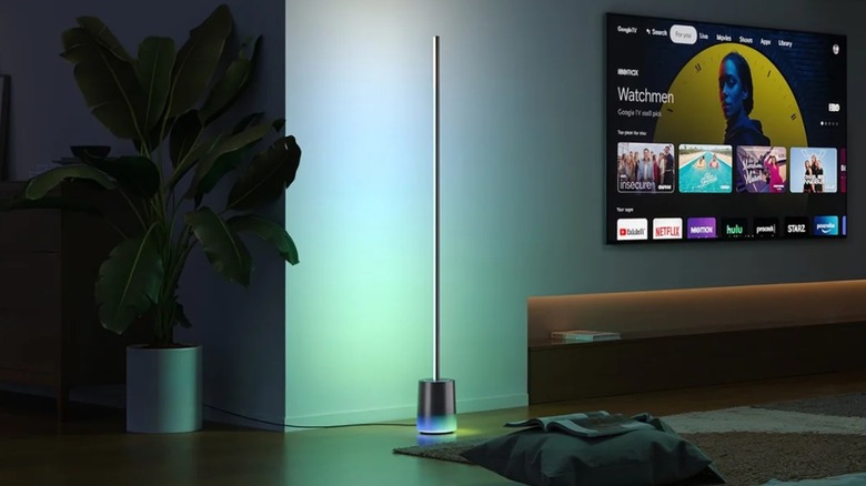 A Govee Floor Lamp 3 in a living room.