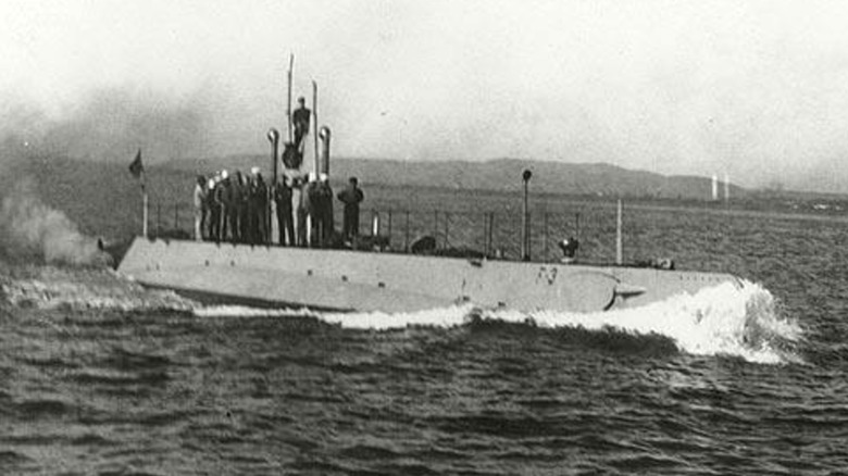 The USS F-3 on the surface in 1912