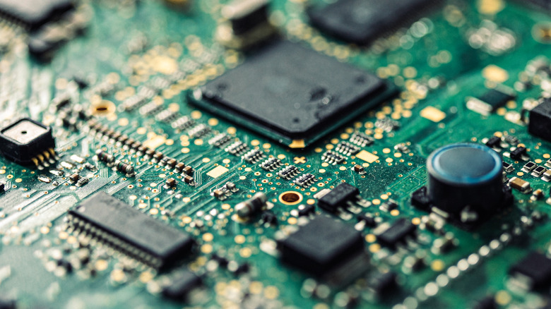Closeup of a circuit board
