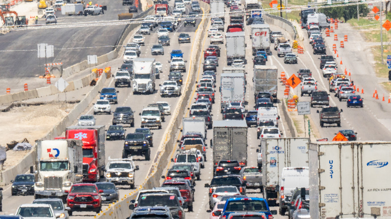 Highway traffic in Austin, Texas